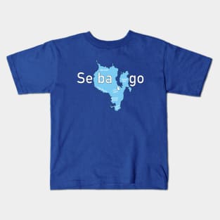 Sebago Lake Map Kids T-Shirt